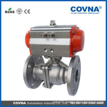 Pneumatic/auto Flange Ball Valve (Two-Piece), pneumatic actuated ball valve